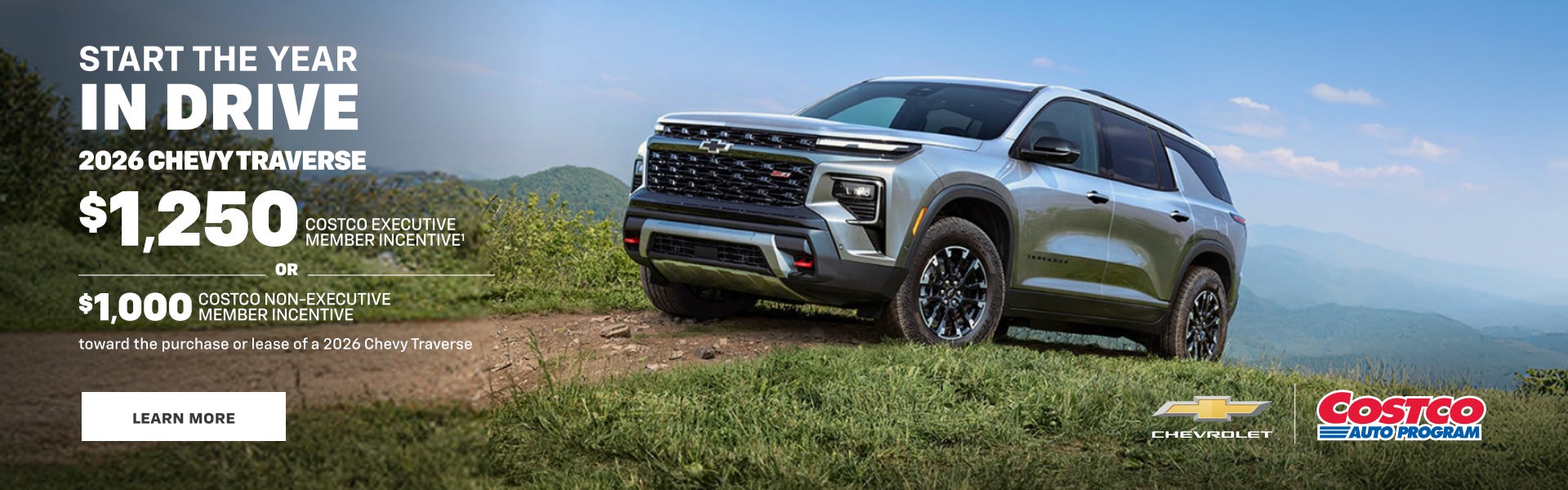 2026 Chevy Traverse. $1,250 COSTCO EXECUTIVE MEMBER INCENTIVE OR $1,000 COSTCO NON EXECUTIVE MEMB...